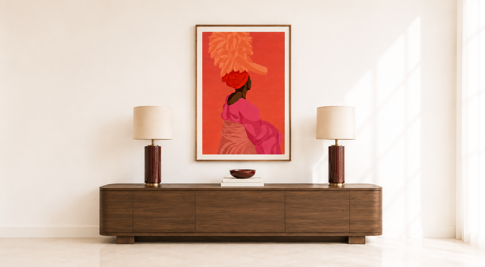 Mara Fine Art Print in einem hellen Wohnraum